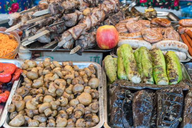 istock Varied baked vegetables, mushrooms 1151631903