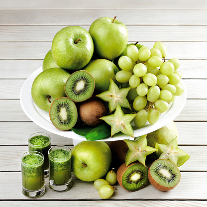 Fresh green fruits for prepare detox.