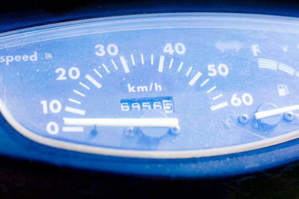 istock scooter speedometer, scooter speed sensor on the steering wheel. 1151635079