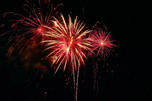 Fireworks, black background