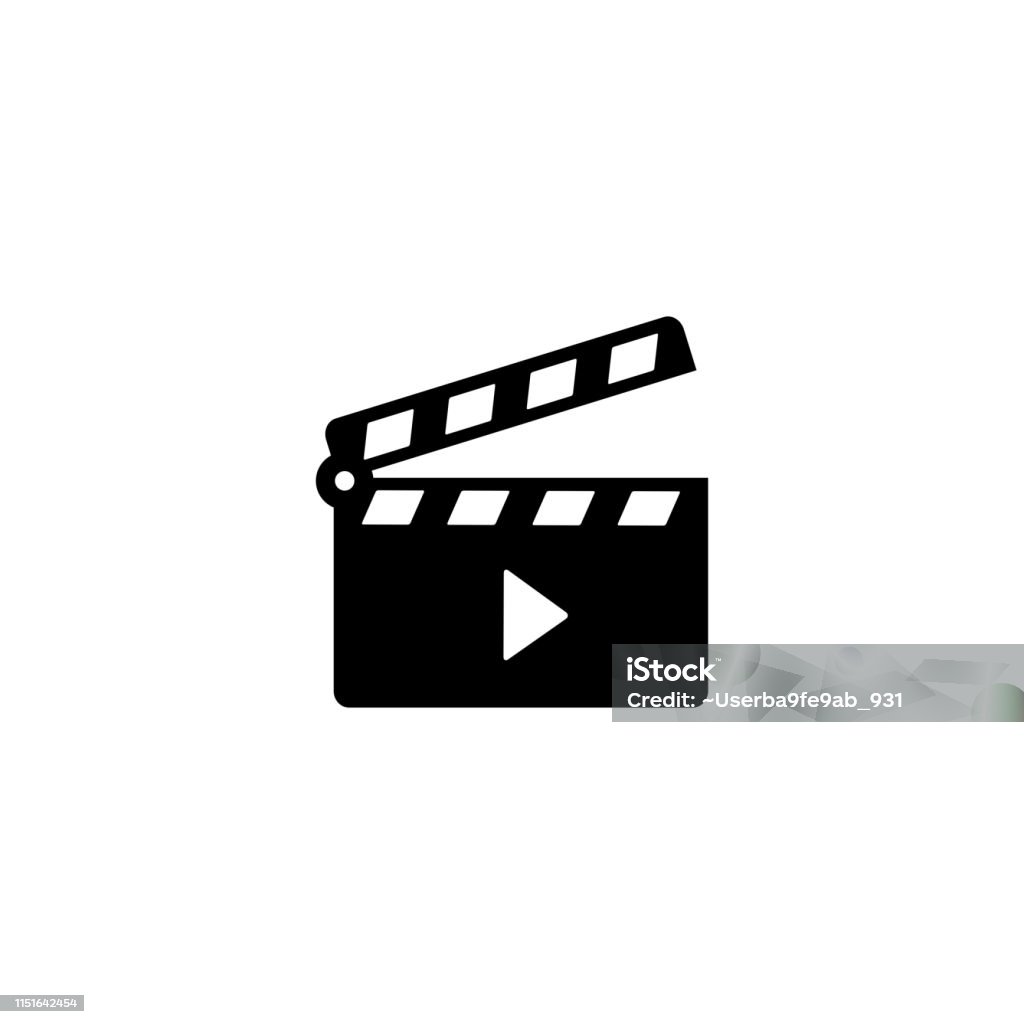 Movie clapper open icon vector Film Slate stock vector