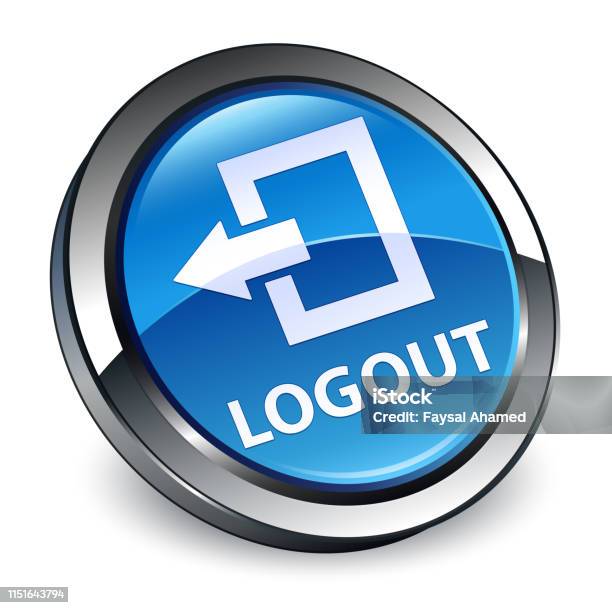 Logout Icon Png Blue