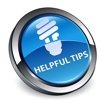 Helpful Tips 3d Blue Round Button Stock Illustration - Download Image ...