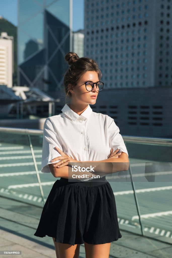 Woman Wearing Smart Casual Clothing In The Modern City Stock Photo -  Download Image Now - Istock