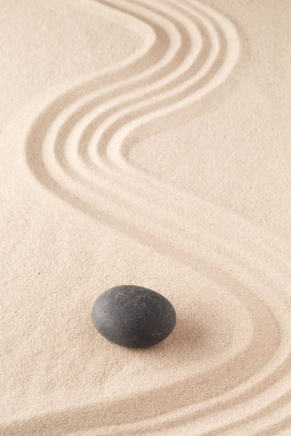 istock meditation stone in Japanese zen garden 1151650739