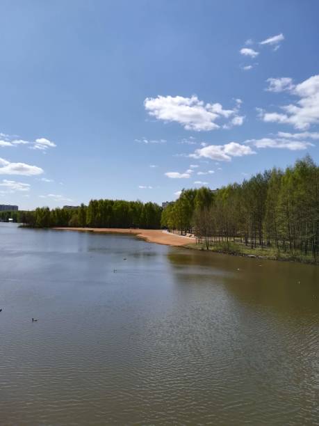 istock River and forest spring sunny day. Russian landscape 1151651033