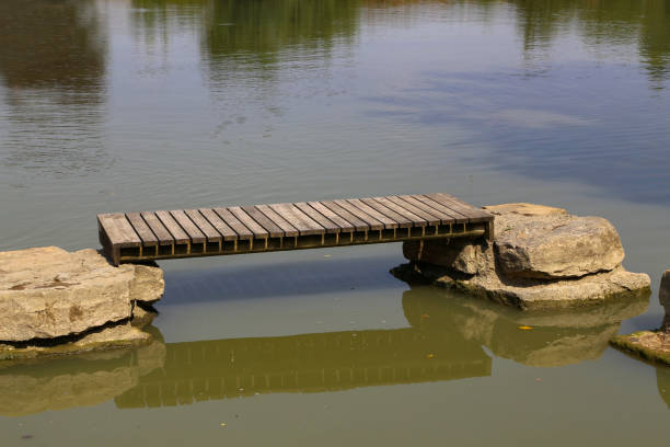istock Wooden bridge on the lake 1151661450