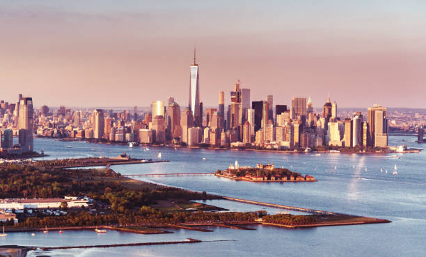 istock flying over new york with manhattan in the background 1151663029