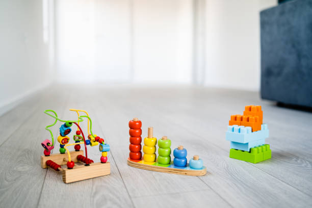 istock Brain develop teaser toys on the floor playing at home 1151668828