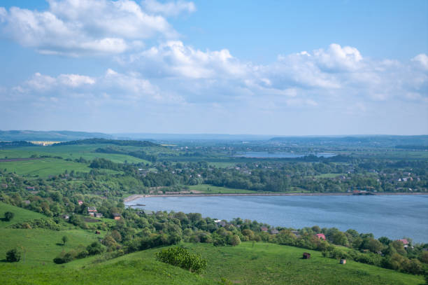 istock Village on the lake in summer 1151671065