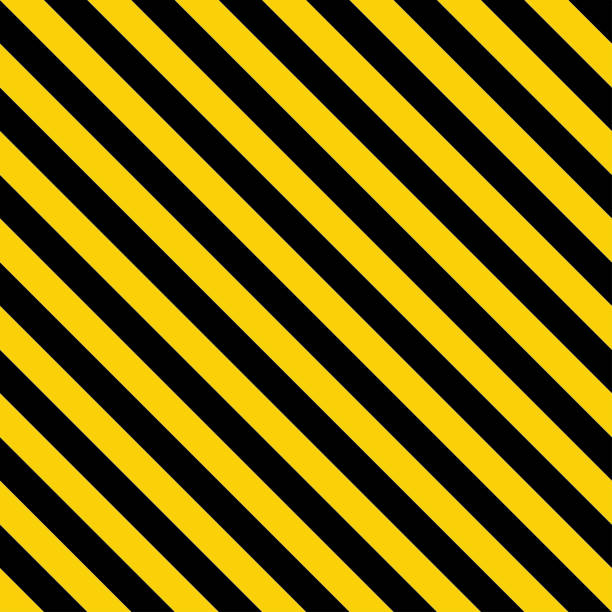 istock Yellow and black liner pattern. Warning industrial sign. Diagonal geometric lines. 1151673981