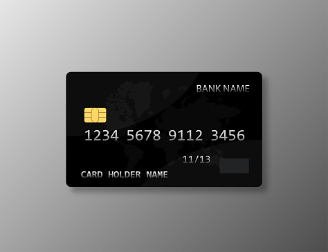 Random Bank Card Example Back Realistic Bank Card Template Isolated Finace Object Plastic Card Stock ...