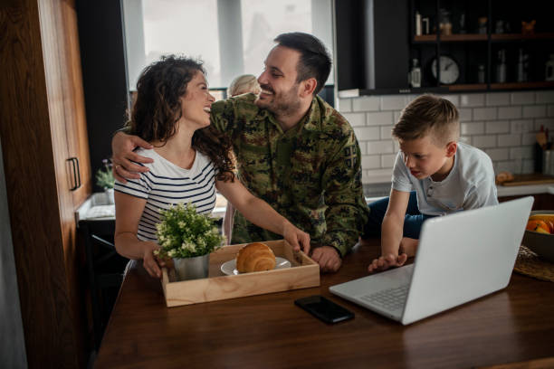 istock after a long time with his family 1151676423