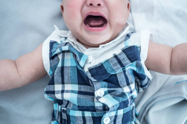 istock Crying Baby, close up shot 1151683307