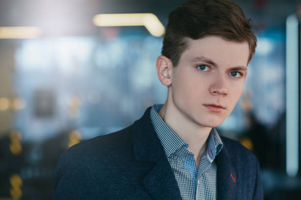 distrustful sceptic young man portrait career