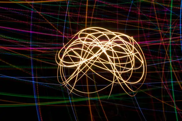 Photo of Light painting abstract.