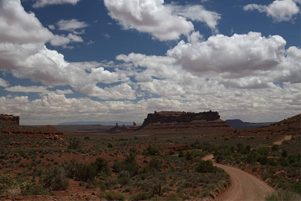 Traveling in Monument Valley, Arizona. The iconic rocky formations of the natural park