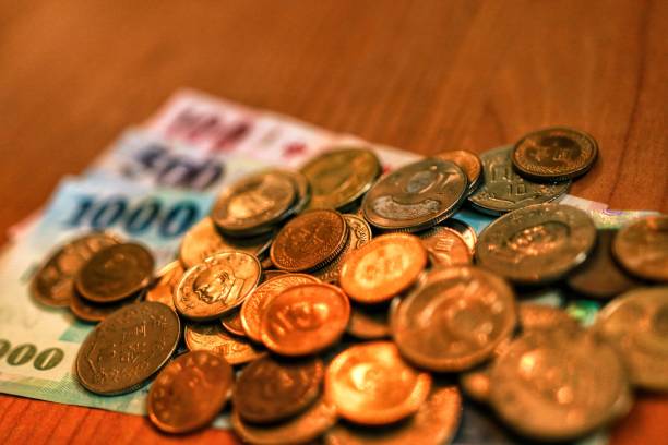 Taiwan currency taiwan currency image on the table twd stock pictures, royalty-free photos & images