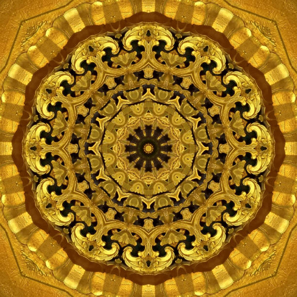 istock Abstract Golden Forms Pattern, coming from a fractal design, 1151725226