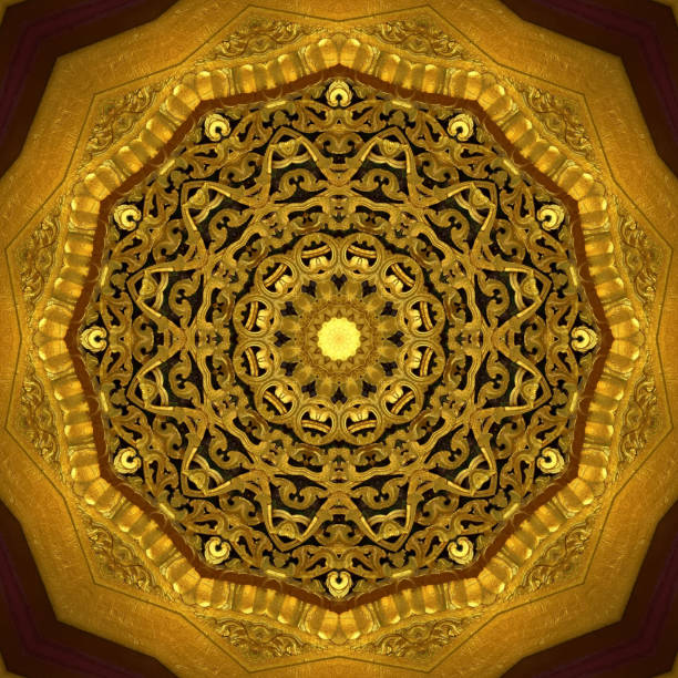 istock Abstract Golden Forms Pattern, coming from a fractal design, 1151725229