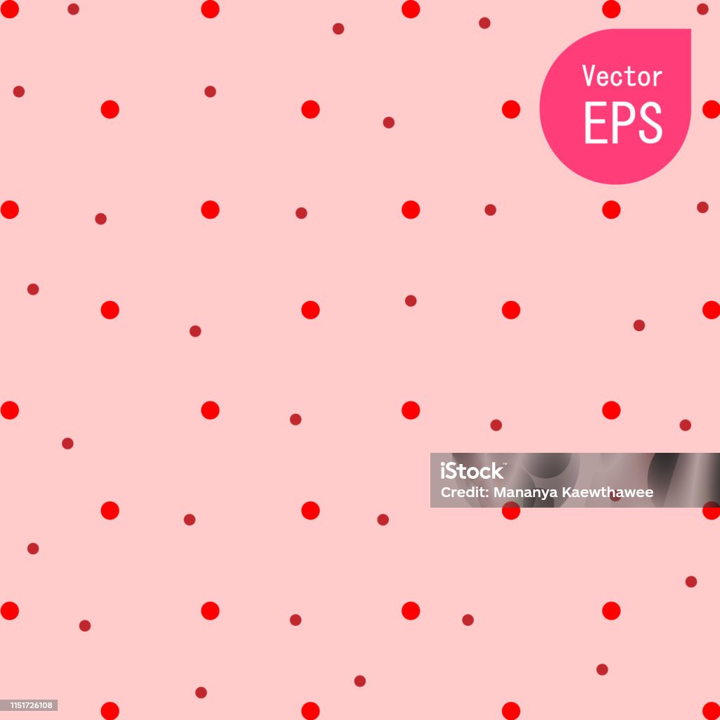 Small Red Image Texture With Small Red Dot Hand Drawn Graphic Print Red Polka Dot ...