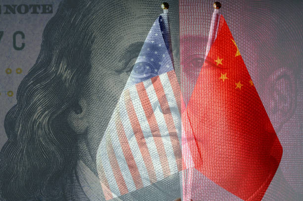 100 us dollar with 100 chinese yuan 100 us dollar with 100 chinese yuan mao original stock pictures, royalty-free photos & images