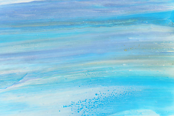 istock Abstract marbleized effect background. Blue and white creative colors. Beautiful paint 1151728220