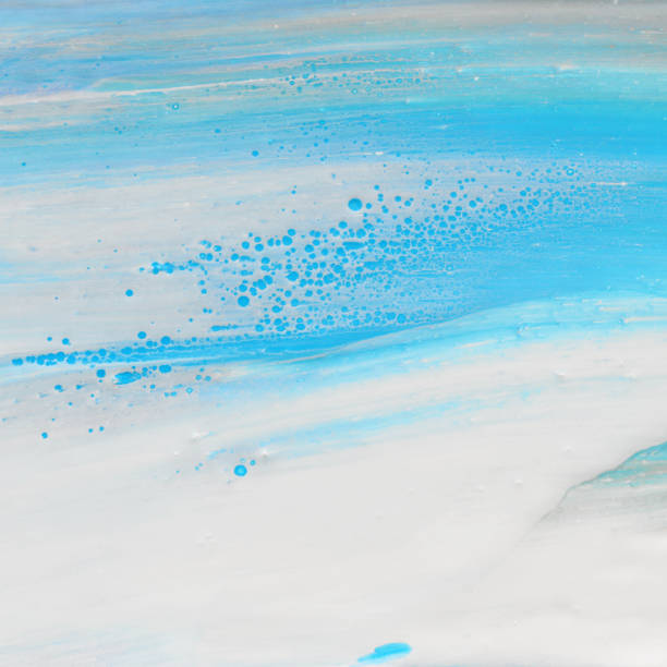 istock Abstract marbleized effect background. Blue and white creative colors. Beautiful paint 1151728225