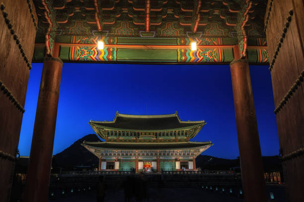 istock gyeongbokgung palace at night 1151734243