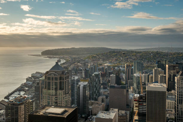 istock The Seattle Skyline at Sunset 1151737389