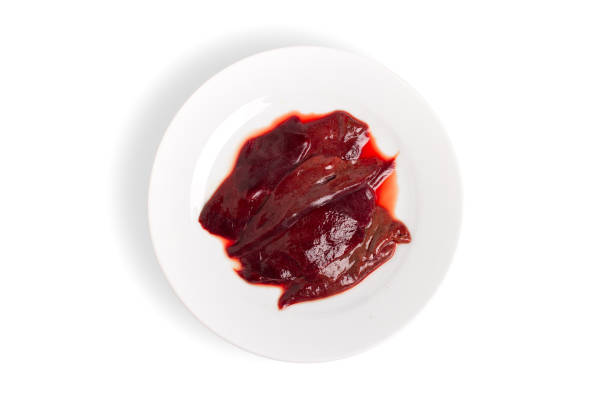 istock Fresh pork liver sliced in white ceramic dish isolate onwhite background with clipping path 1151742059