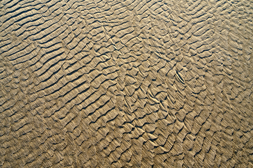 Sand patterns on tidal beach,Recherche Bay, Tasmania, Australia