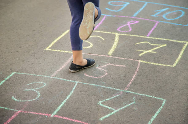 istock street children's games in classics. Selective focus. 1151751963