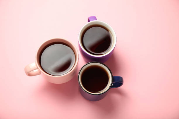 istock Black tea (coffee) in bright cups, office break, team building 1151751982
