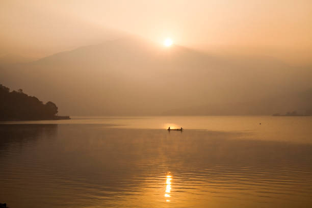 Scenery of Sun Moon Lake, the famous attraction in Taiwan, Asia.