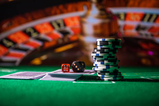 istock Casino element isolation on the colorful, Slot machine, Roulette while, Dice, Casino chip - image 1151763865