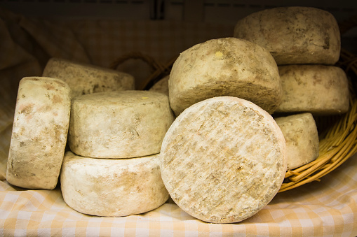 Traditional Tomme de Savoie cheese is produced in the Alps (France and Switzerland) and takes its name from the village where it is produced