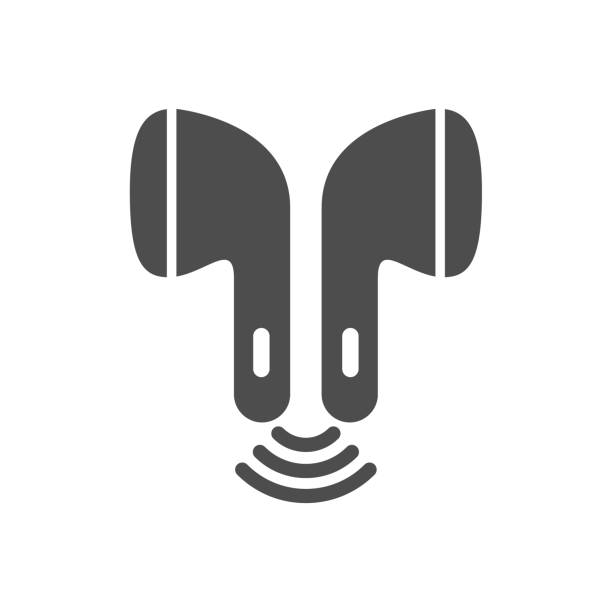 headphone mini portabel - headphone in ear nirkabel foto ilustrasi stok