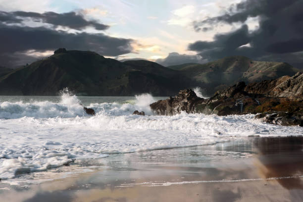 istock dramatic view at coast with wild waves in california 1151770420
