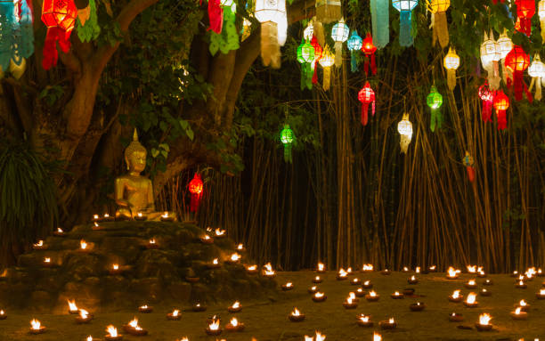 istock Buddha in Wat Phan Tao temple at chiang mai. 1151776034