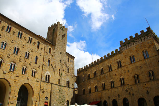 Italy, Tuscany, Volterra: - The Piazza dei Priori is the heart of the medieval city of Volterra.