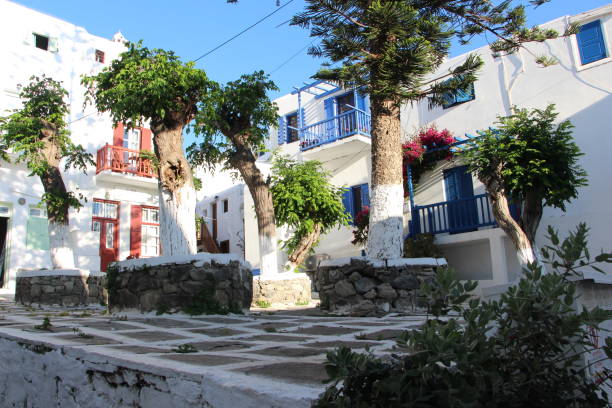 istock Greece - Mykonos - square in the old town 1151778971