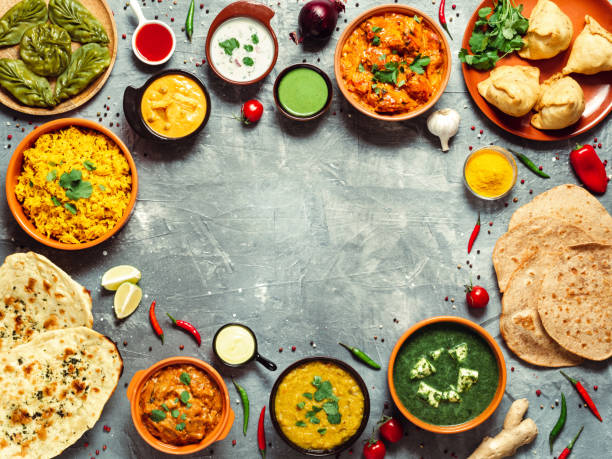istock Indian food and indian cuisine dishes, copy space 1151785607