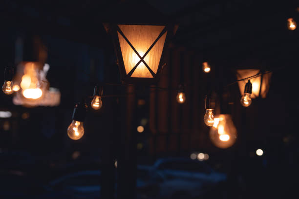 istock Decorative Lamps luminosity, dark background 1151788223