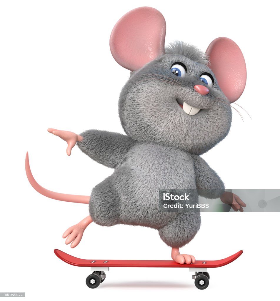 Minh Họa 3d Trượt Ván Chuột Hài Hước Hình ảnh Sẵn có - Tải xuống ...