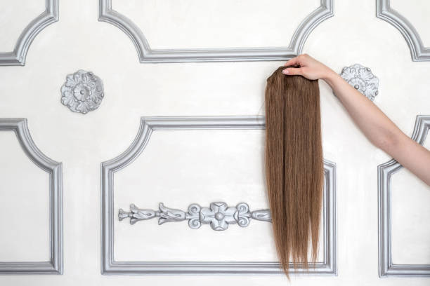 istock Sample of light brown hair extension 1151791945