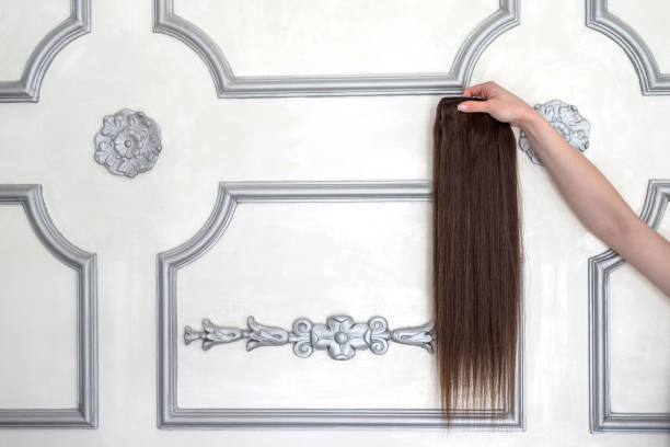 istock Sample of brown hair extension 1151791952