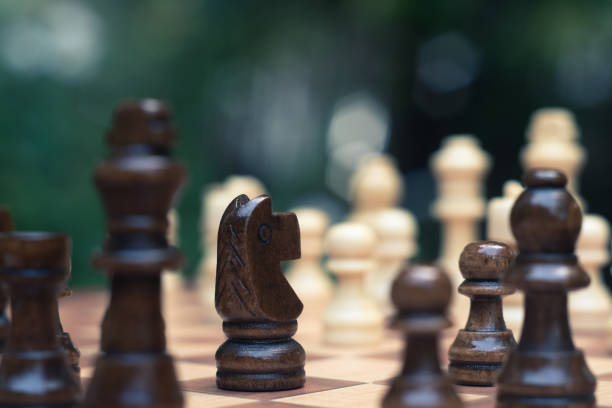 istock Chess board game, business competitive concept, copy space 1151792445