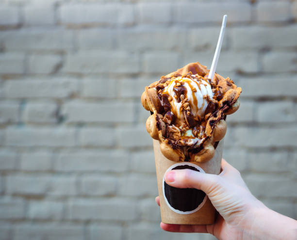 istock Hong Kong waffles or bubble wafer in hand 1151792578