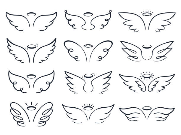 8,141 Angel Wing Outline Illustrations & Clip Art - iStock